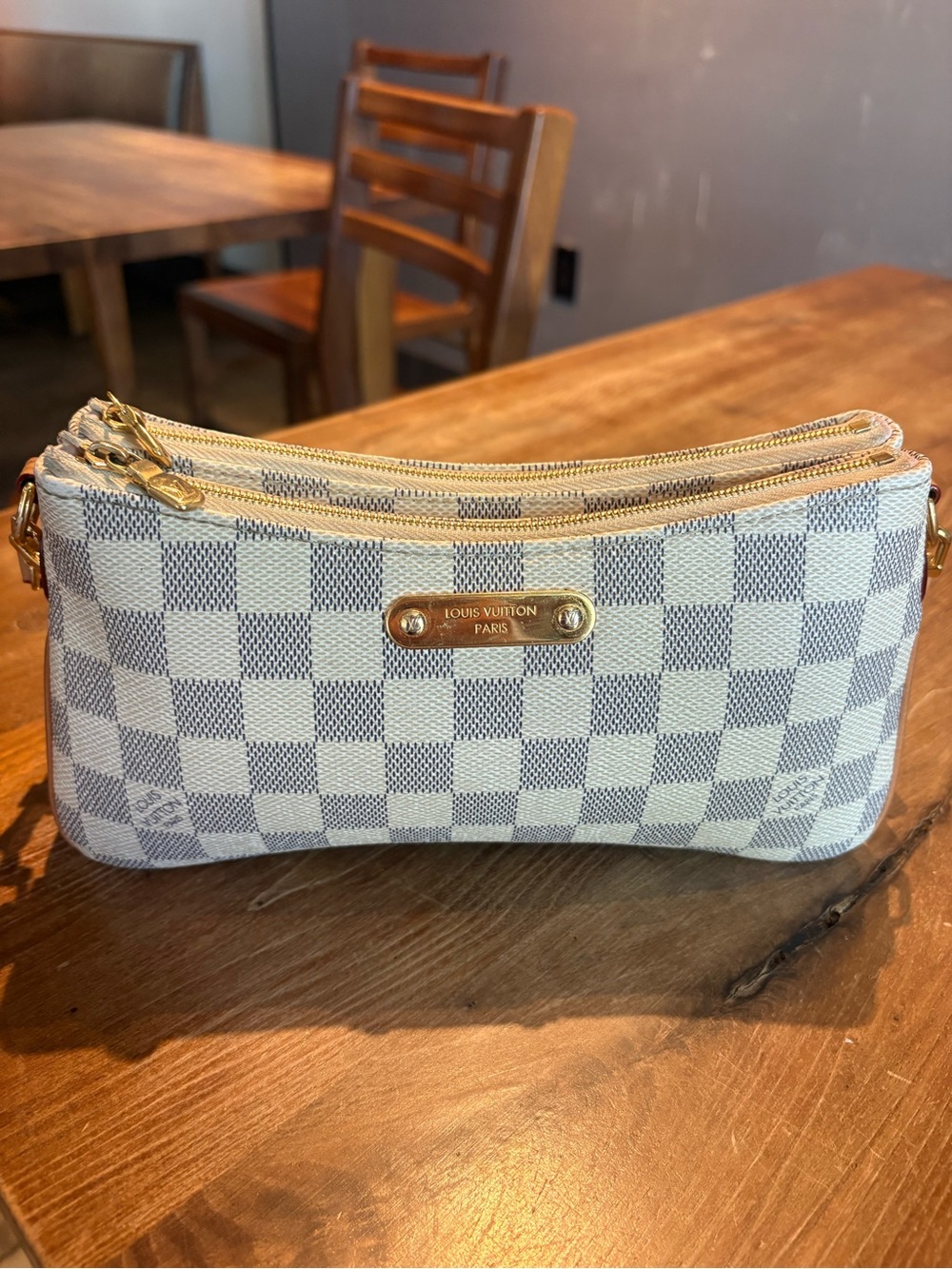 Louis Vuitton Damier Azur Double zip